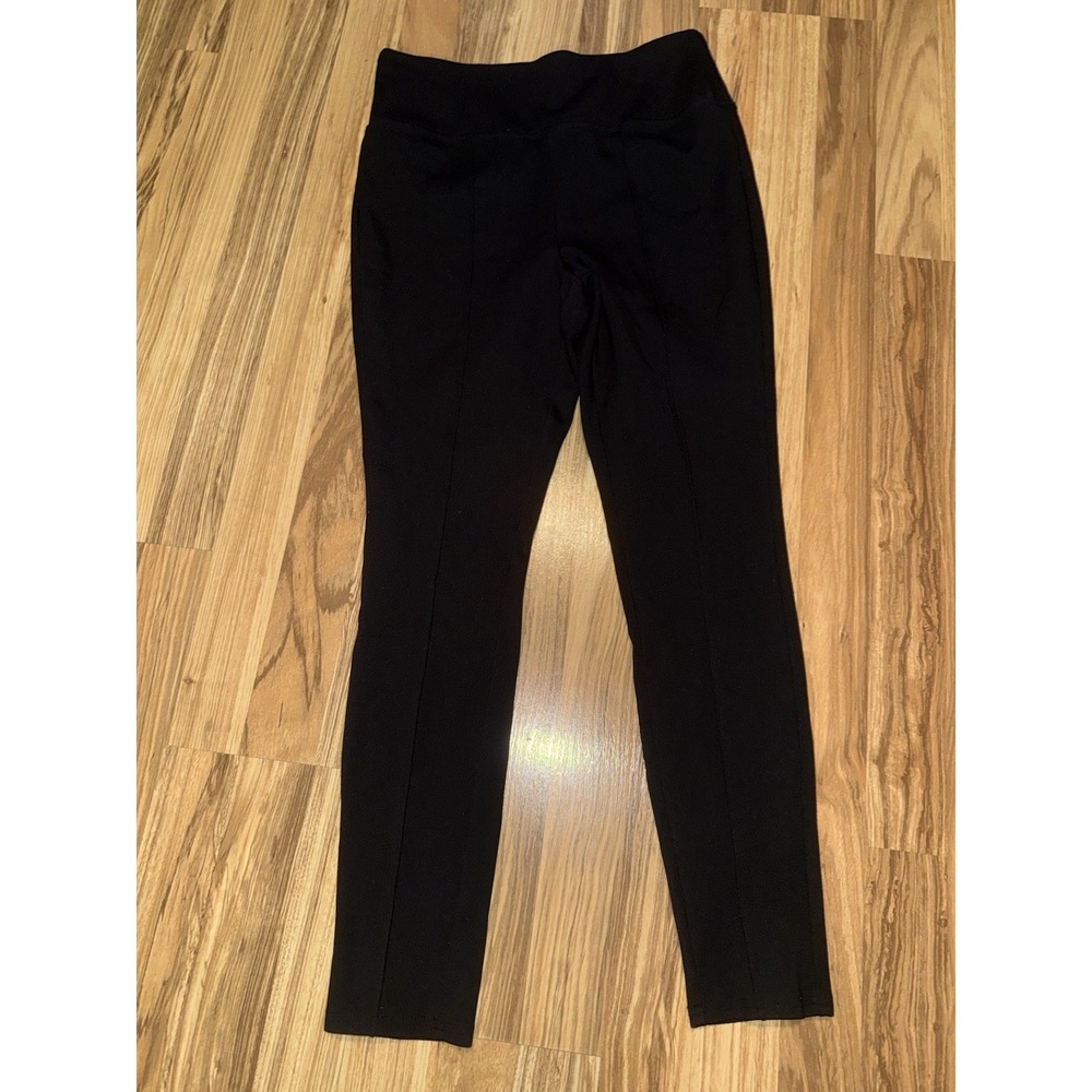 Bar III Women's Sz M Medium Black Pipe Mid Rise Pull On Dress Pants Leggings